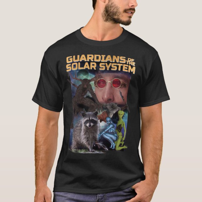 T-shirt Gardiens Du Système Solaire Parodie Frapper T-S (Devant)