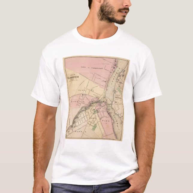 T-shirt Gardiner, le comté de Kennebec (Devant)