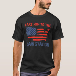 T-shirt Gare d'Humour patriotique Vintage Vieux-Etats-Unis