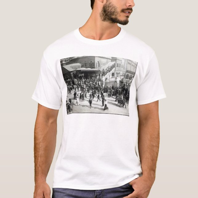 T-shirt Gare ferroviaire de large rue, Londres, c.1890 (Devant)