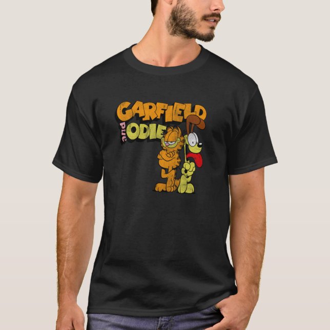 T-shirt Garfield 3D Garfield avec Odie (Devant)