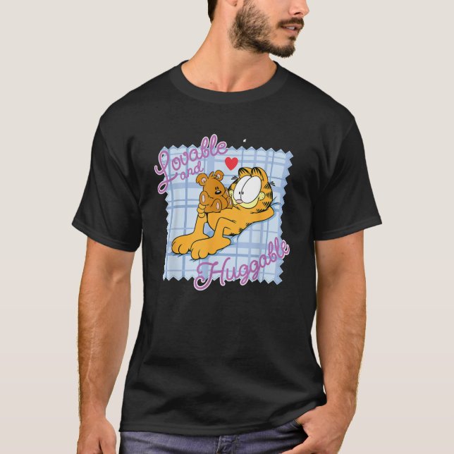 T-shirt Garfield Loveable Huggable Garfield et voiture de  (Devant)