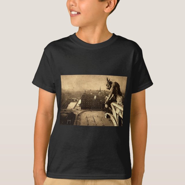 T-shirt Gargouille Notre Dame, cru 1912 de Paris France (Devant)