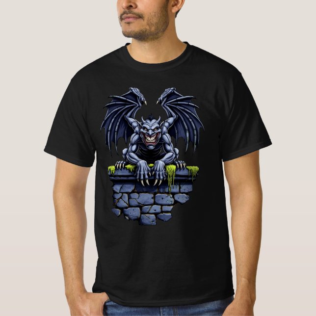 T-shirt Gargoyle gothique : Un Gardien de la nuit (Devant)