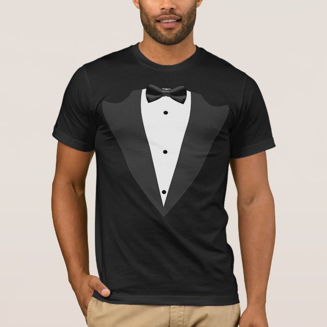 T-shirt Gars d'honneur smoking, témoin noir et blanc (Devant)