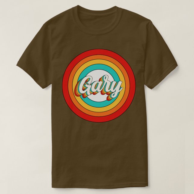 T-shirt Gary Nom Chemise Vintage Gary Cercle (Design devant)