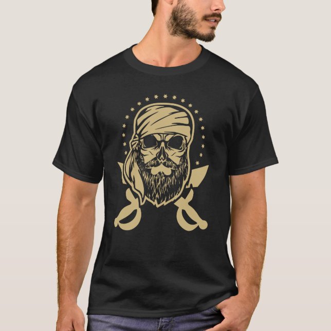 T-shirt Gasparilla Caribbean Pirate Crâne (Devant)