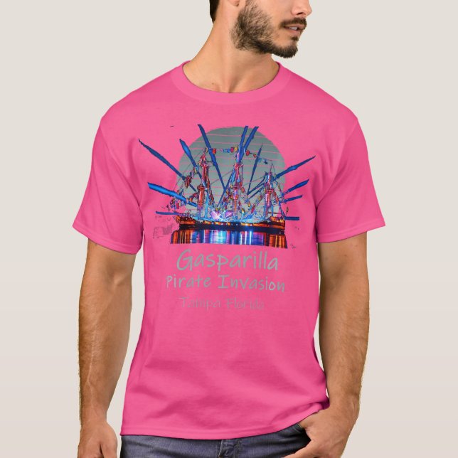 T-shirt Gasparilla Pirate Bateau Pirate Invasion Tampa Flo (Devant)