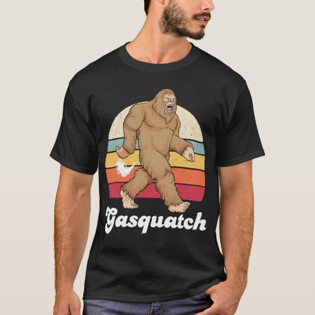 T-shirt Gasquatch Funny Bigfoot Farting Gassy Sasquatch Fa (Devant)