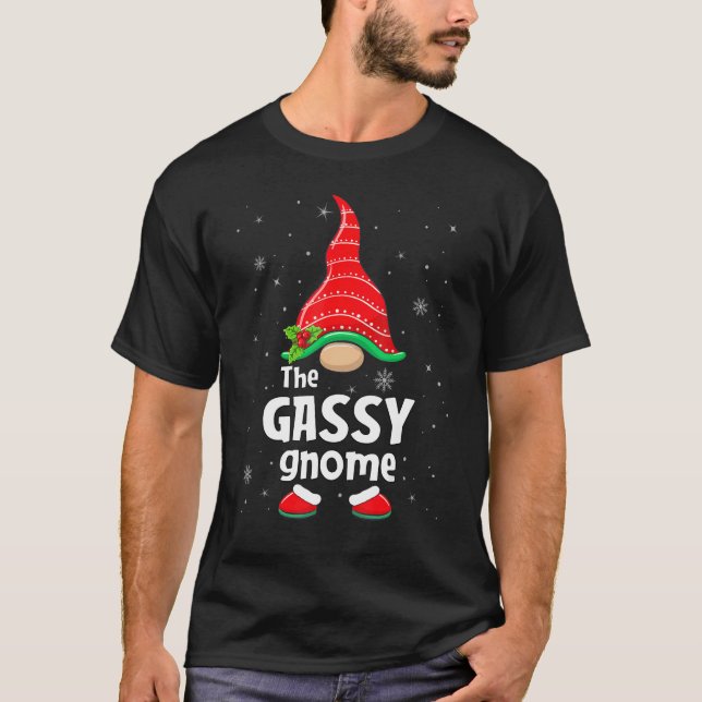 T-shirt Gassy Gnome Matching Family Group Christmas Party  (Devant)