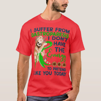 T-shirt Gastroparesis Sloth Vintage Awareness Guerrier Sup