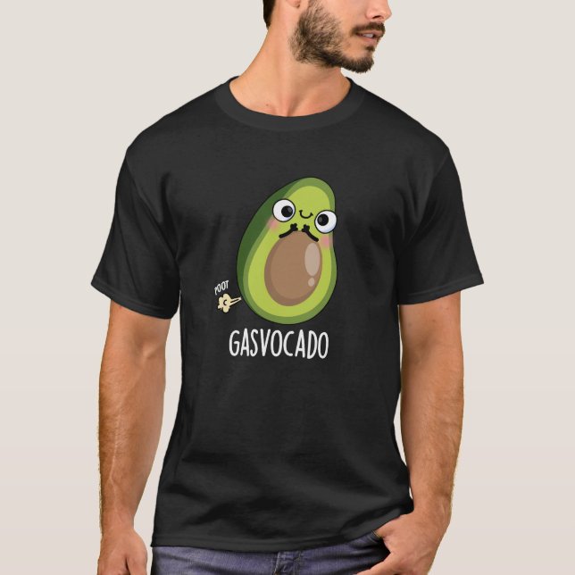 T-shirt Gasvocado Drôle Farny Farting Avocado Pun Dark BG (Devant)