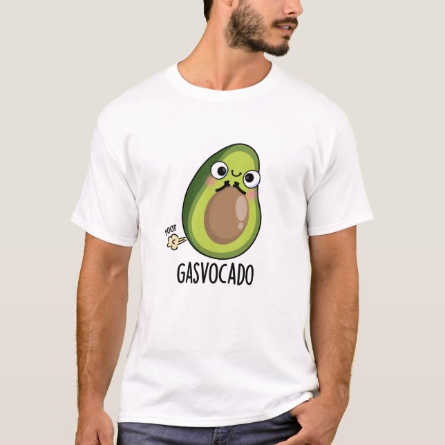 T-shirt Gasvocado Drôle Farting Avocado Pun (Devant)