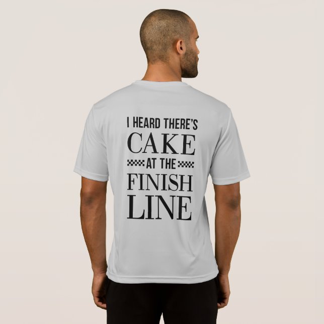 T-shirt Gâteau à la chemise de ligne d'arrivée le coureur (Dos entier)