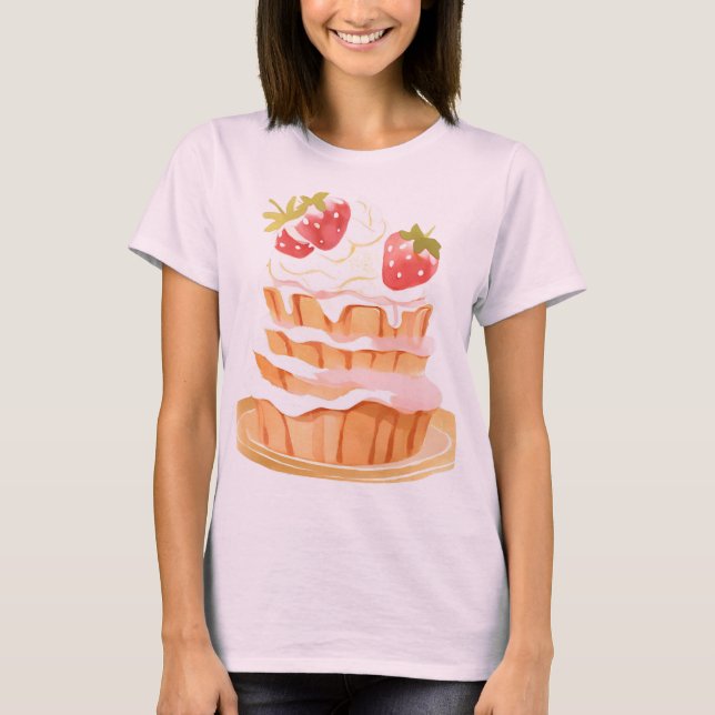 T-shirt Gâteau à la fraise (Devant)