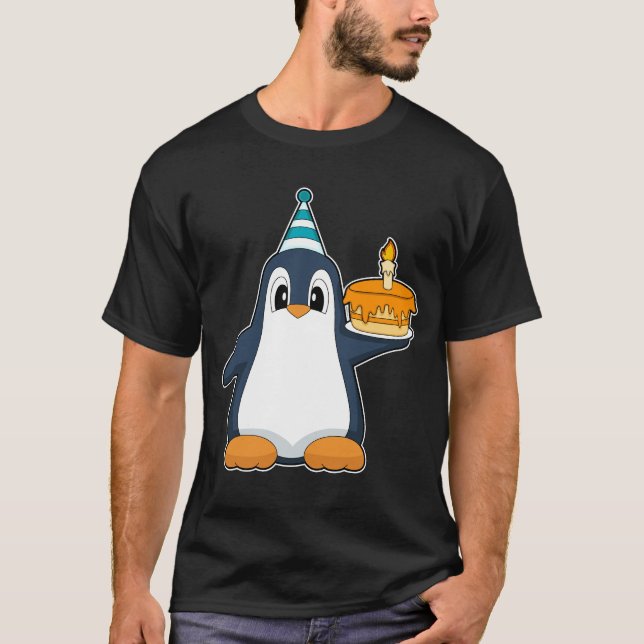 T-shirt Gâteau aux bougies Penguin (Devant)