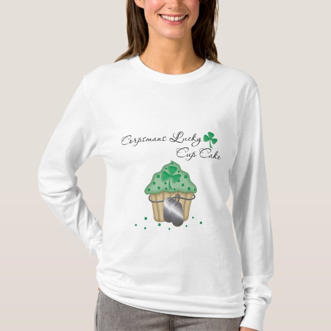 T-shirt Gâteau chanceux de tasse de Corpsmans (Devant)