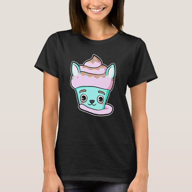 T-shirt Gâteau Cupcake pour Chat de Cuisine Animal de Comp (Devant)