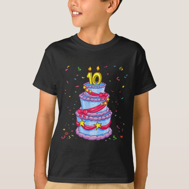 T-shirt Gâteau d'anniversaire (Devant)