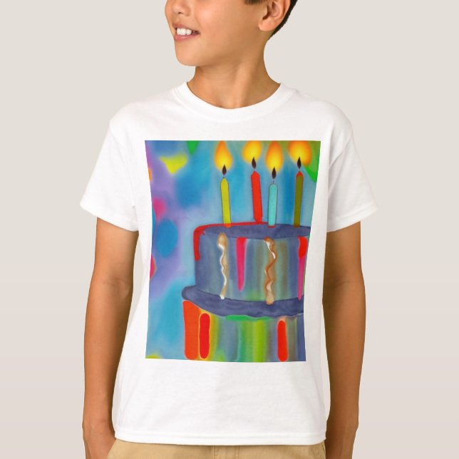 T-shirt Gâteau d'anniversaire (Devant)