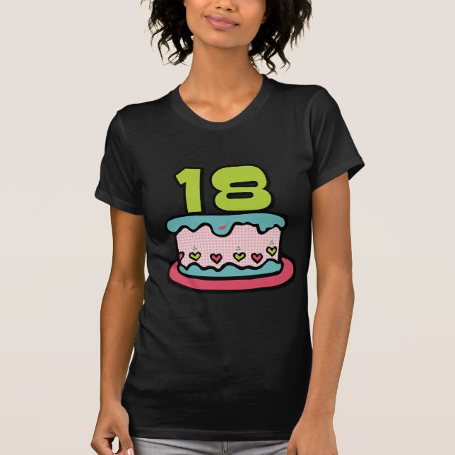 T-shirt Gâteau d'anniversaire 18 ans (Devant)