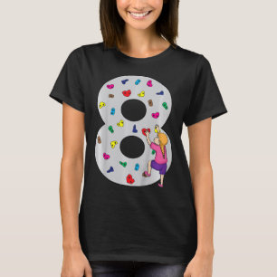 T-shirt Gâteau d'anniversaire 8 ans Fête Climber Grimpeur 