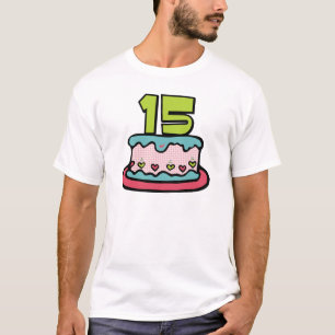 T-shirt Gâteau d'anniversaire de 15 ans