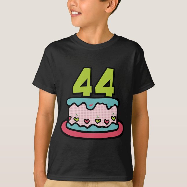 T-shirt Gâteau d'anniversaire de 44 ans (Devant)