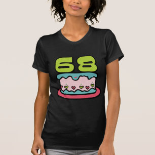 T-shirt Gâteau d'anniversaire de 68 ans