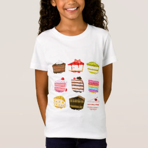 T-Shirt Gâteau d'anniversaire de gâteau mignon avec crème 