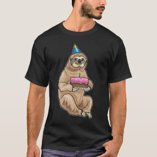 T-shirt Gâteau d'anniversaire de paresseux