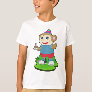 T-shirt Gâteau d'anniversaire du singe