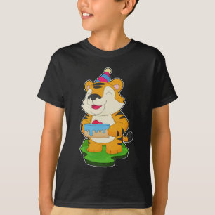 T-shirt Gâteau d'anniversaire du tigre