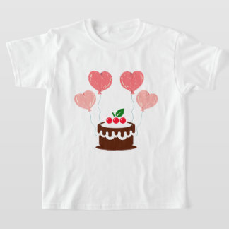 T-shirt Gâteau d'anniversaire Enfant Imprimé