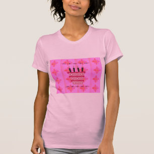 T-shirt Gâteau d'anniversaire floral pour elle / Filles Ar