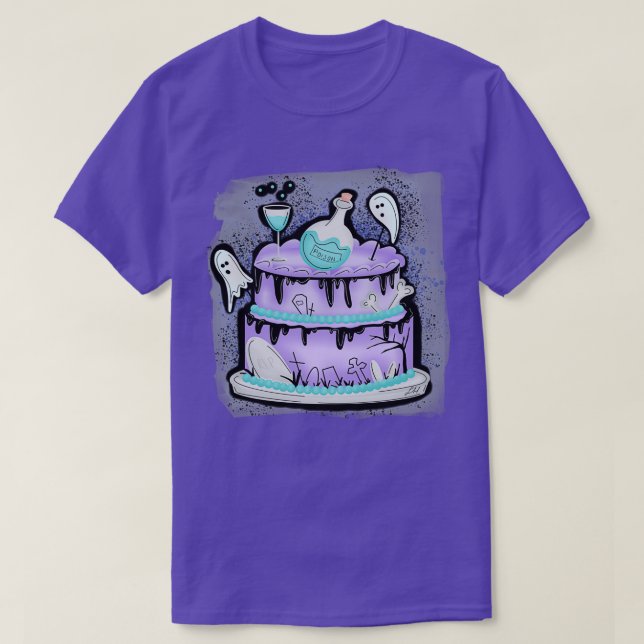 T-shirt Gâteau d'anniversaire gothique (Design devant)