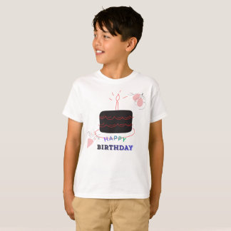 T-shirt Gâteau d'anniversaire imprimé pour enfants