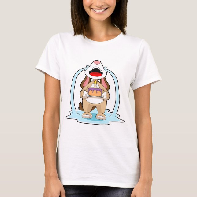 T-shirt Gâteau d'anniversaire pour chien (Devant)
