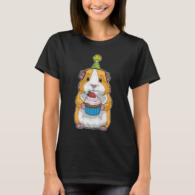 T-shirt Gâteau d'anniversaire pour cochon d'Inde (Devant)