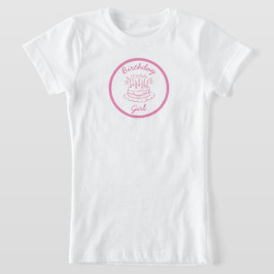 T-Shirt Gâteau d'anniversaire rose vintage