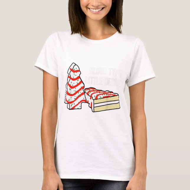 T-shirt Gâteau de collation de l'arbre de Noël (Devant)