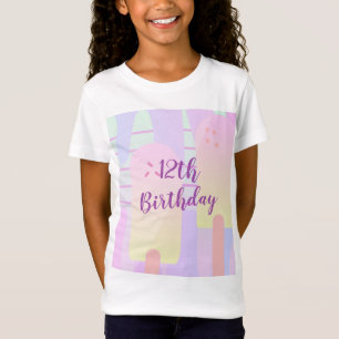 T-Shirt Gâteau de glace pastel pour anniversaire