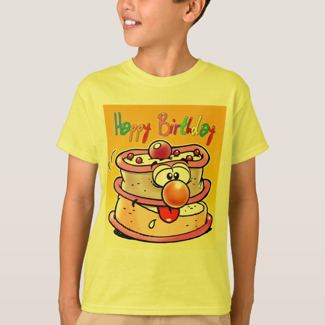 T-shirt Gâteau de joyeux anniversaire (Devant)