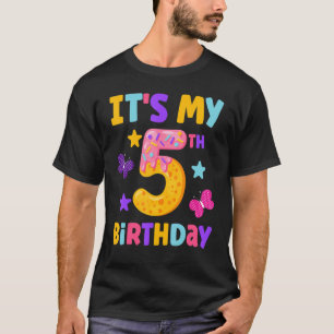 T-shirt Gâteau Donut C'est Mon 5ème Anniversaire 5 Ans
