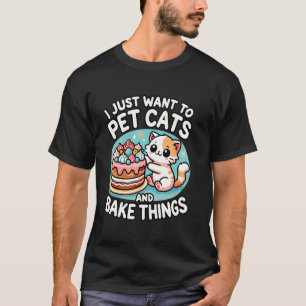 T-shirt Gâteau Drôle Cuisine Mignon Chat Pâtisserie Confis