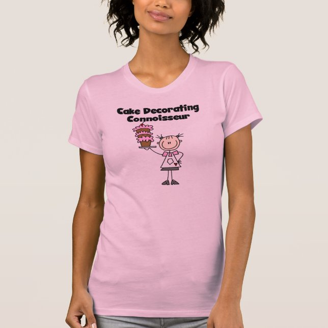 T-shirt Gâteau femelle décorant le connaisseur (Devant)