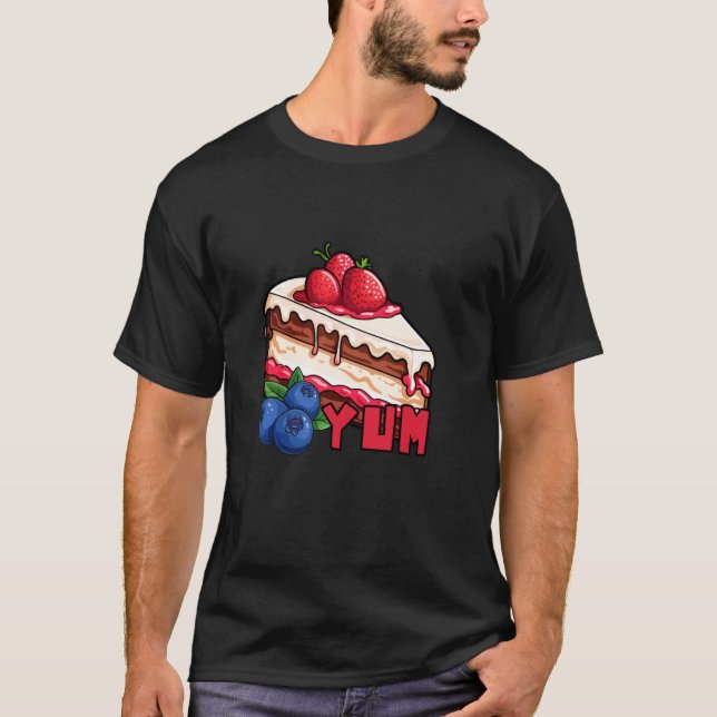 T-shirt Gâteau Fraise Myrtille Yum Yum (Devant)