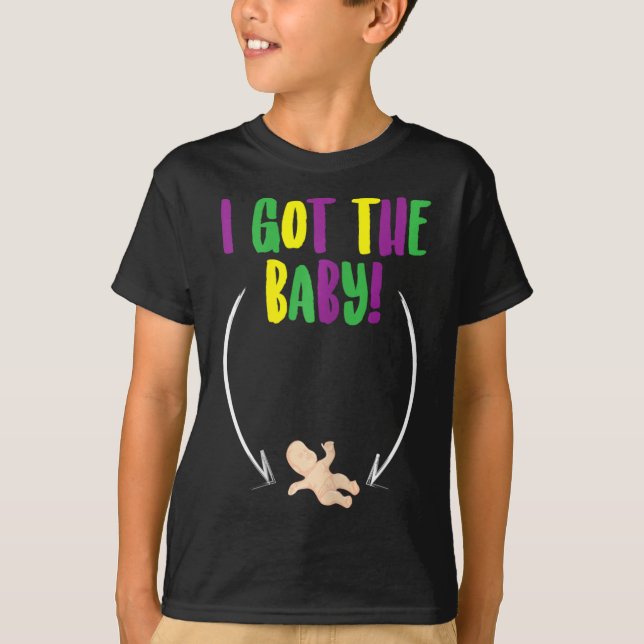 T-shirt Gâteau Mardi Gras King Par (Devant)