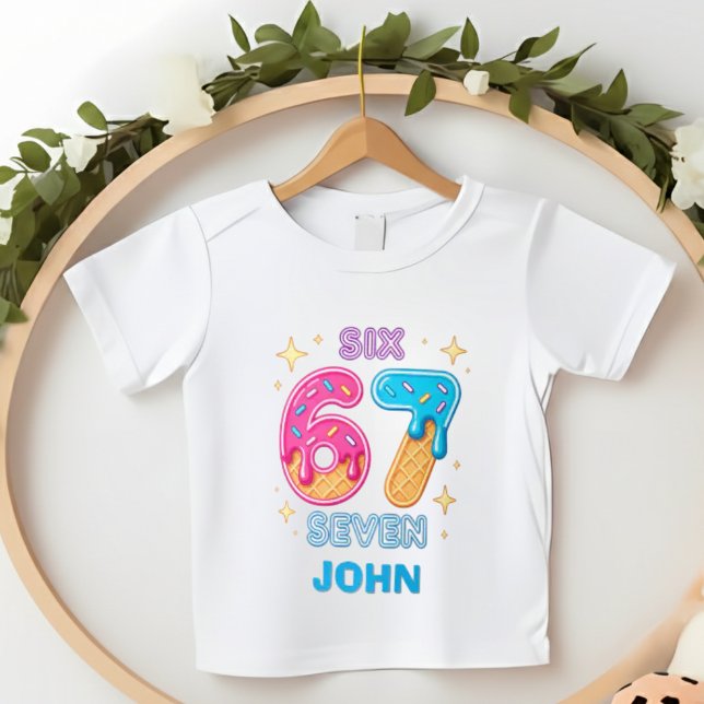 T-shirt Gâteau personnalisé 6 7 ans Enfants Anniversaire S (Créateur téléchargé)