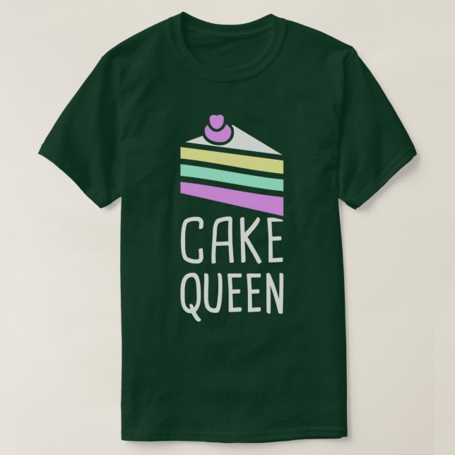 T-shirt Gâteau Queen Cute Et Drôle Baker Design (Design devant)